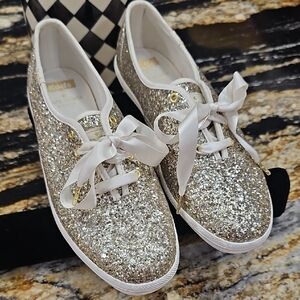 Keds Kate Spade ♠️ Gold Glitter Women's Sneakers 7.5